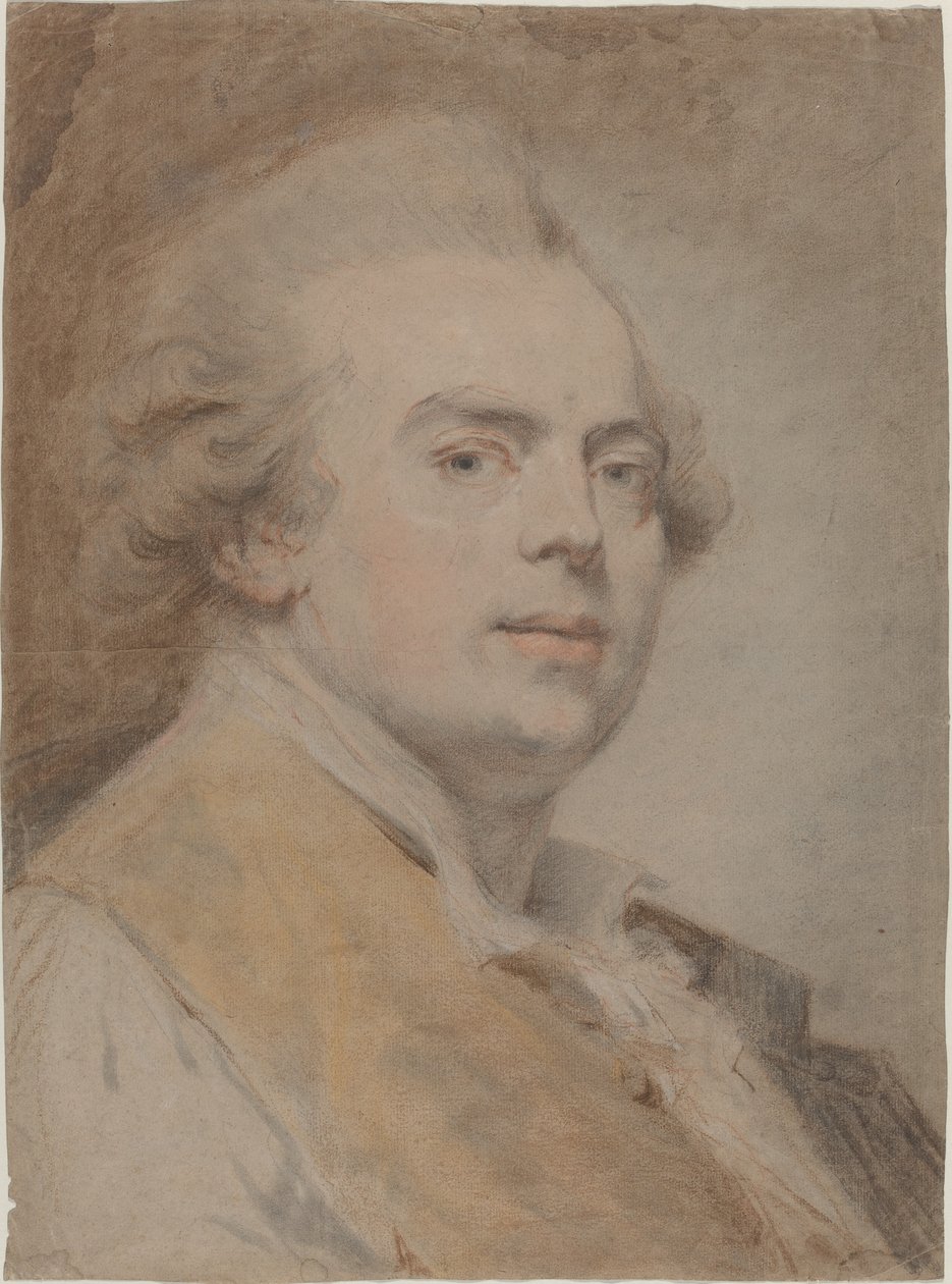 Selbstporträt, ca. 1780 von Claude Jean Baptiste Hoin