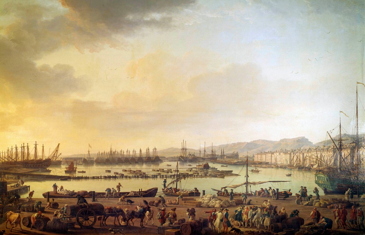 Ansicht des Hafens von Toulon Gemälde von Joseph Vernet (1714-1789) 18. Jahrhundert Paris, Musée de la Marine von Claude Joseph Vernet