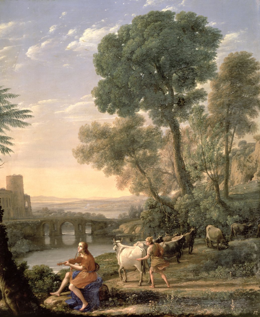 Landschaft mit Apollo, der die Herden des Admetus bewacht von Claude Lorrain (1600 82)