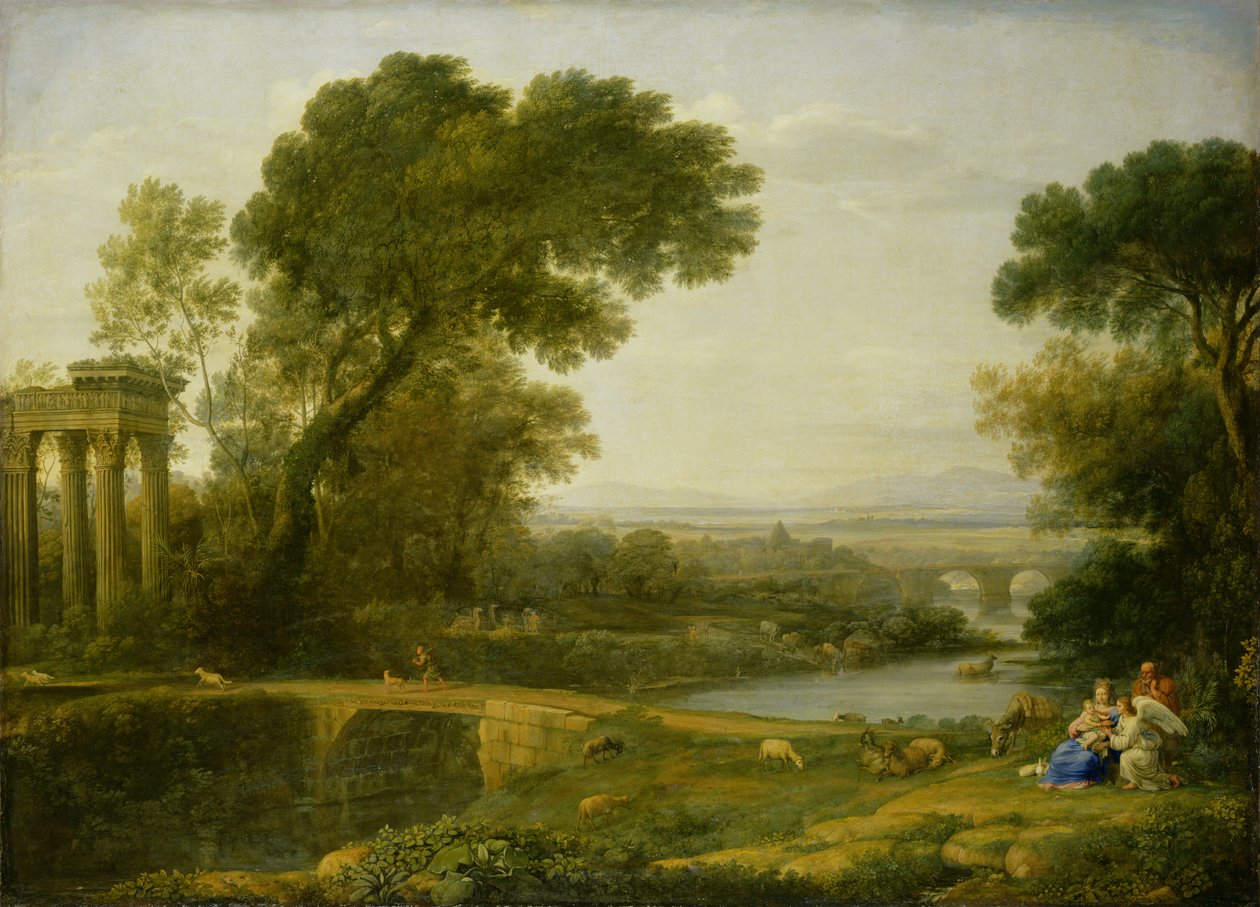 Die Rast auf der Flucht nach Ägypten von Claude Lorrain