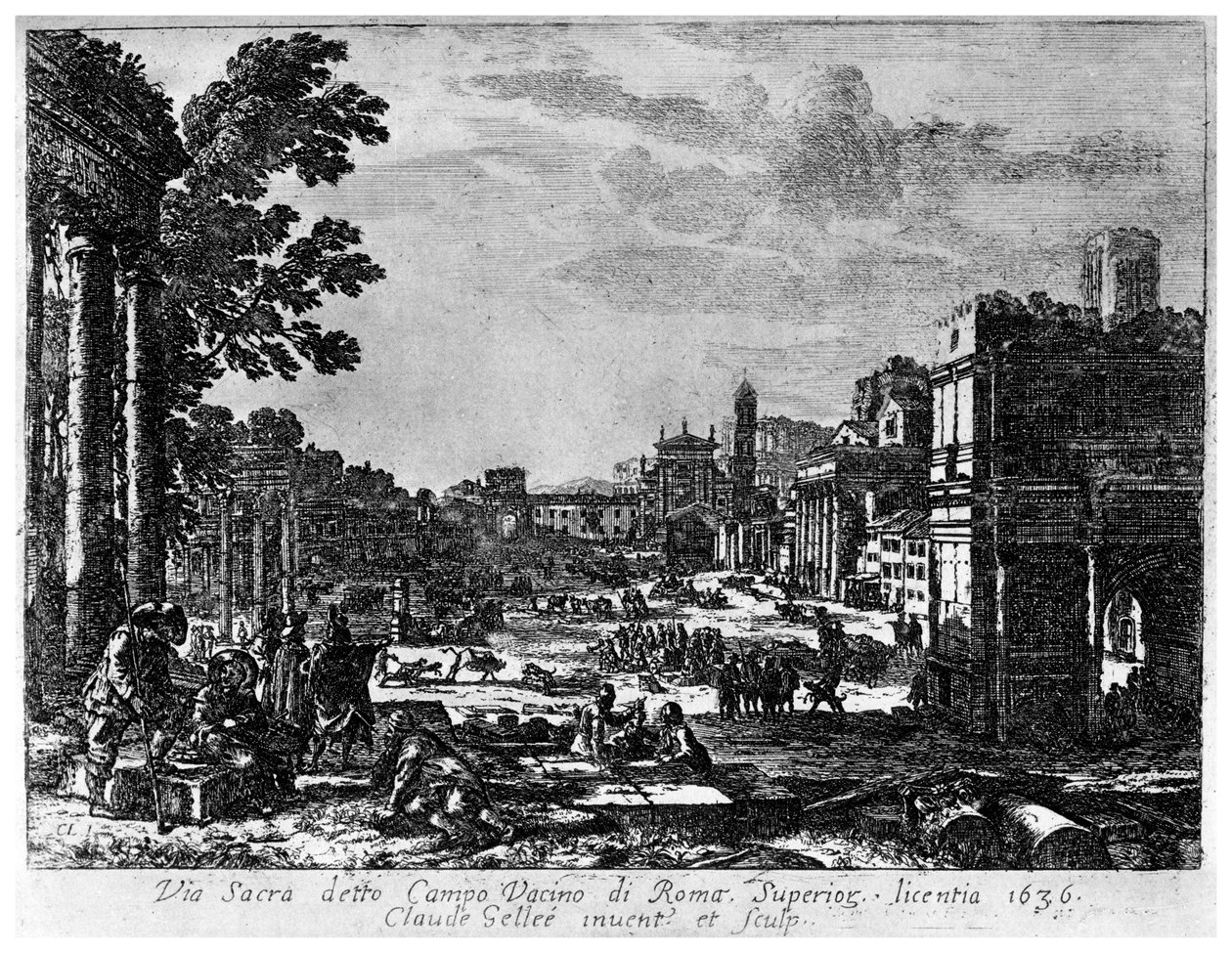 Campo Vacino, um 1620-1680, 1924 von Claude Lorrain