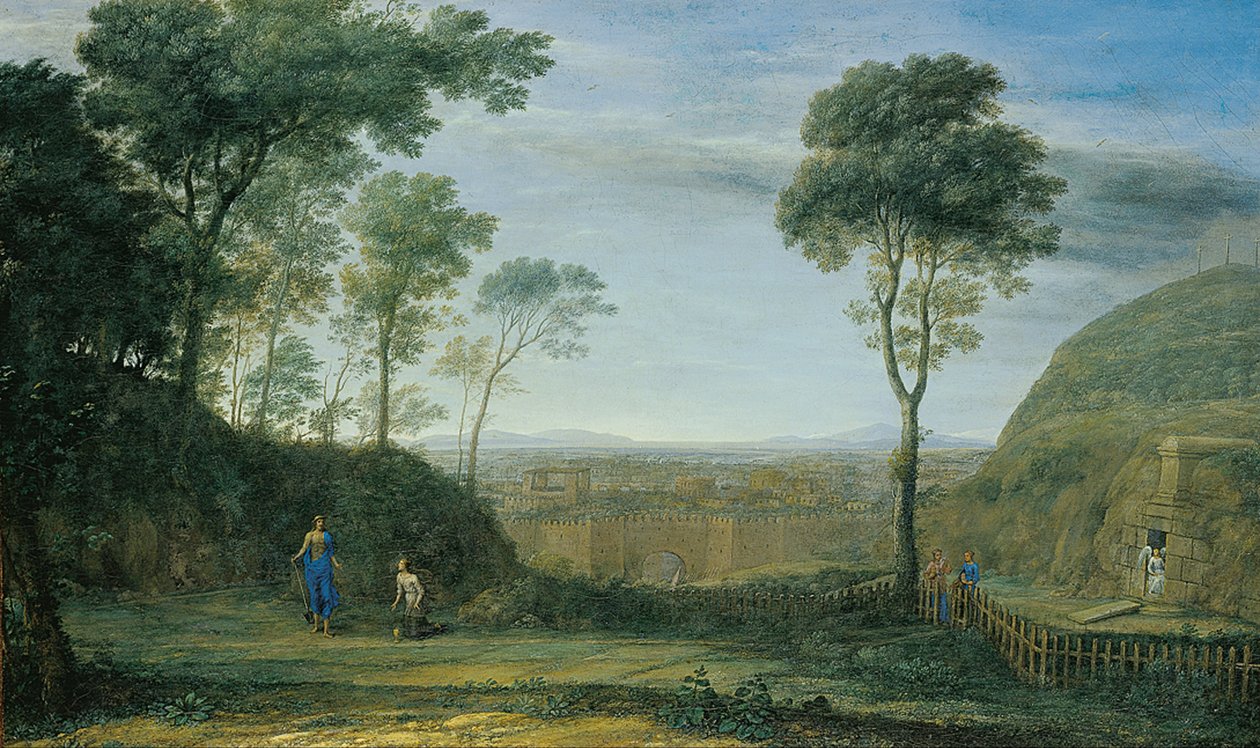 Landschaft mit Christus, der Maria Magdalena erscheint ("Noli me tangere") von Claude Lorrain