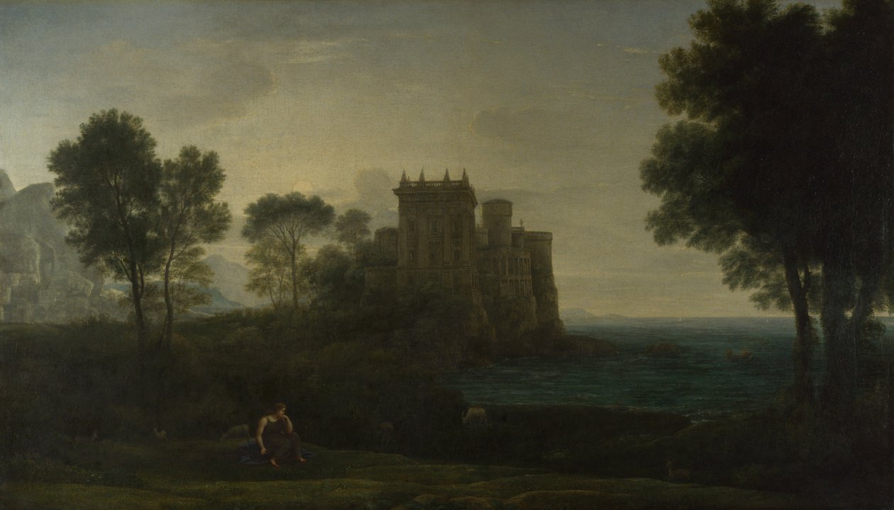 Landschaft mit Psyche vor dem Palast des Amor Das verzauberte Schloss, 1664 von Claude Lorrain