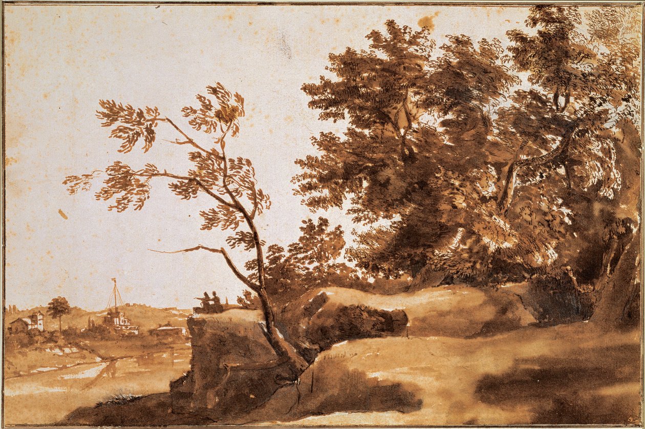 Tiberlandschaft mit Castel Sant