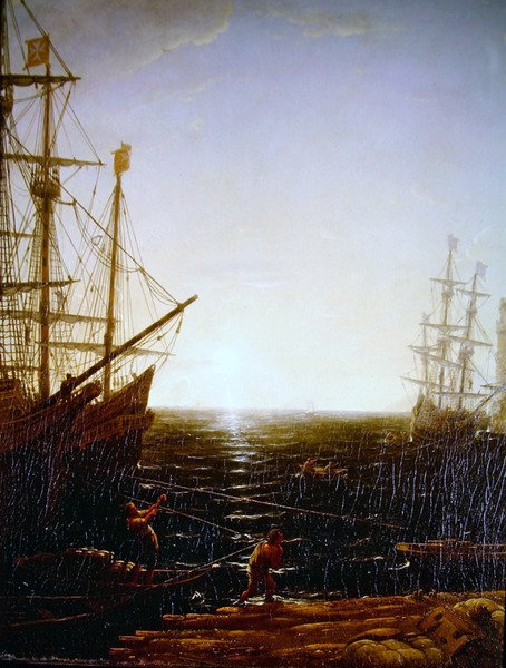 Hafenszene (Detail) von Claude Lorrain