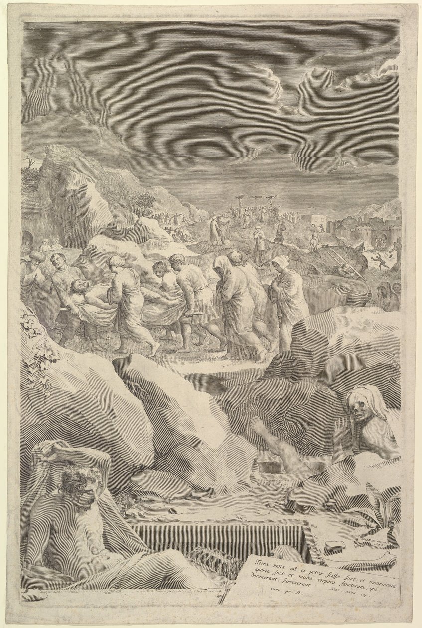 Begräbnisprozession Christi, 1678 von Claude Mellan