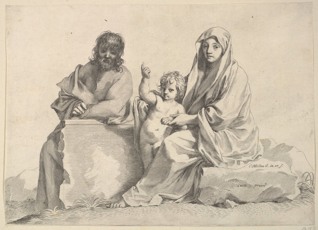 Heilige Familie von Claude Mellan