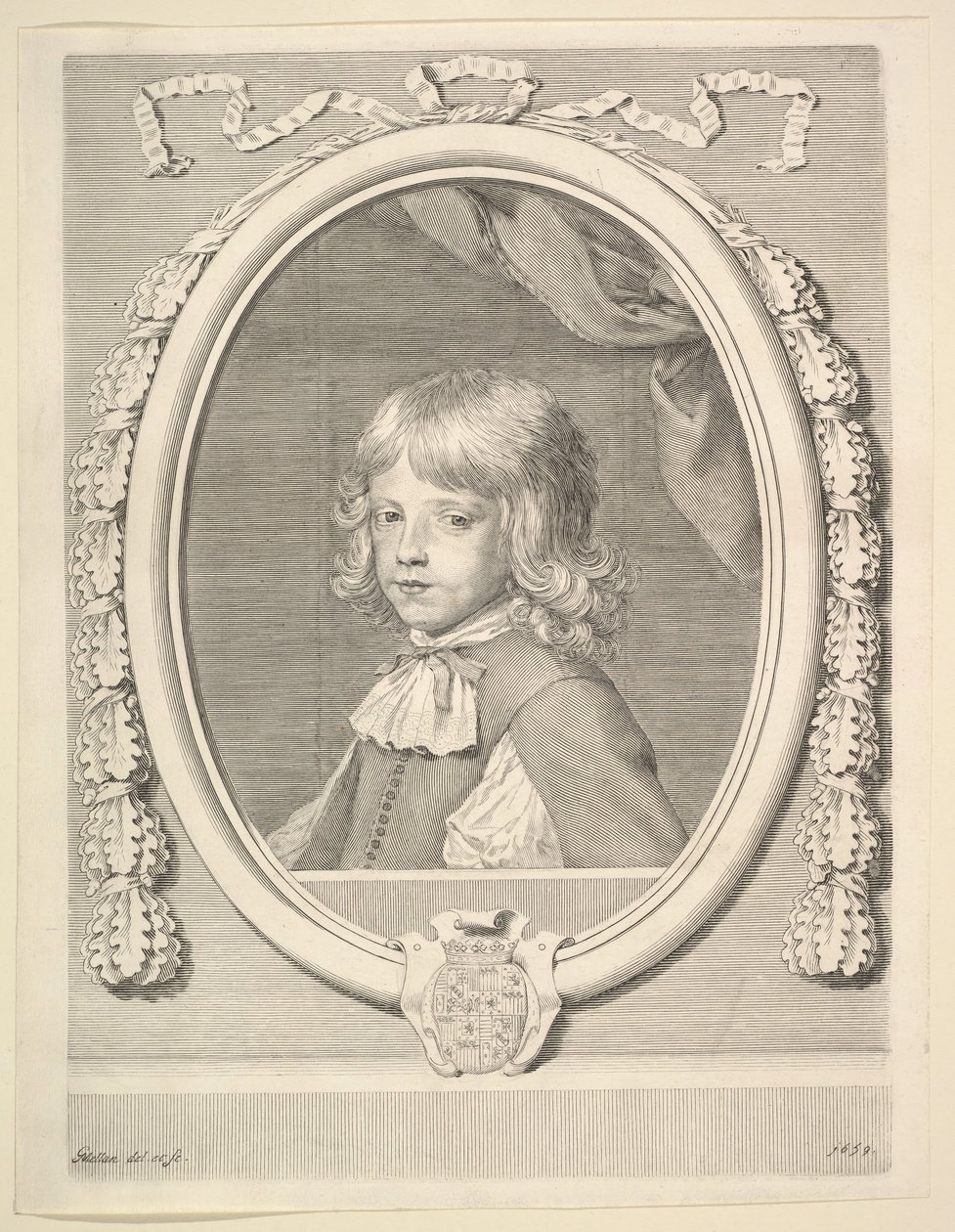 Louis-Joseph de Lorraine, Herzog von Guise, als Kind, 1659 von Claude Mellan