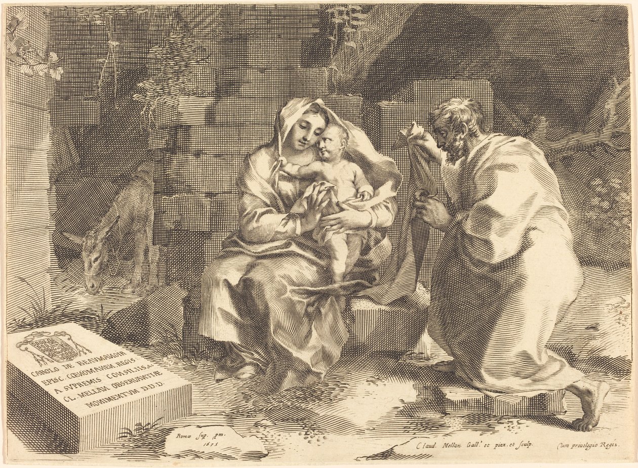 Die Heilige Familie von Claude Mellan