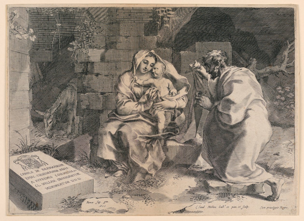 Die Heilige Familie von Claude Mellan