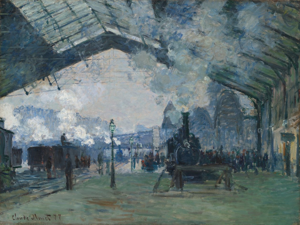 Ankunft des Normandie-Zuges, Gare Saint-Lazare, 1877 von Claude Monet