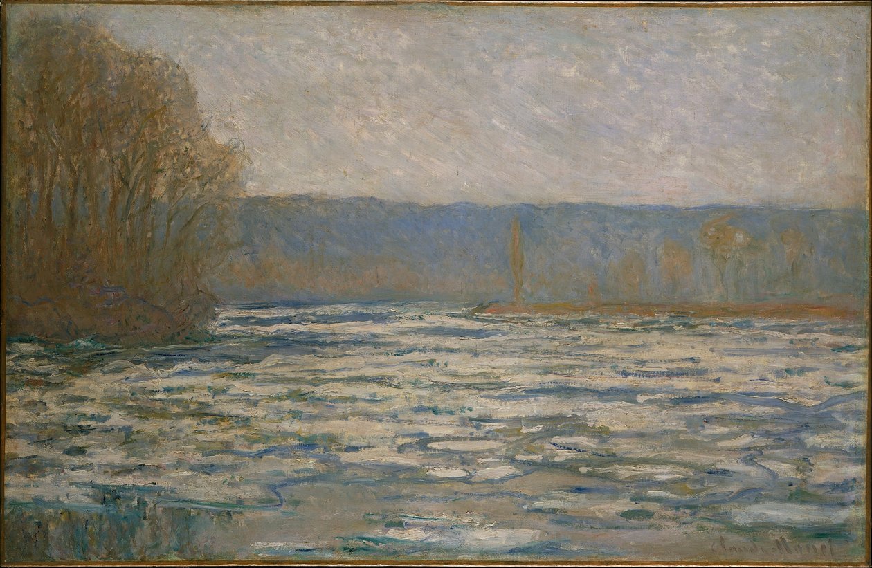 Eisbruch auf der Seine bei Bennecourt von Claude Monet