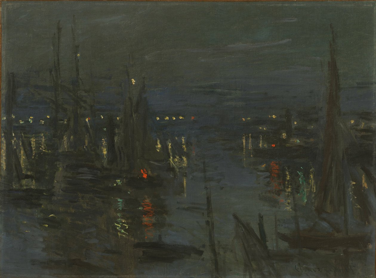 Le Port du Havre, Effet de Nuit Der Hafen von Le Havre bei Nacht, 1873 von Claude Monet