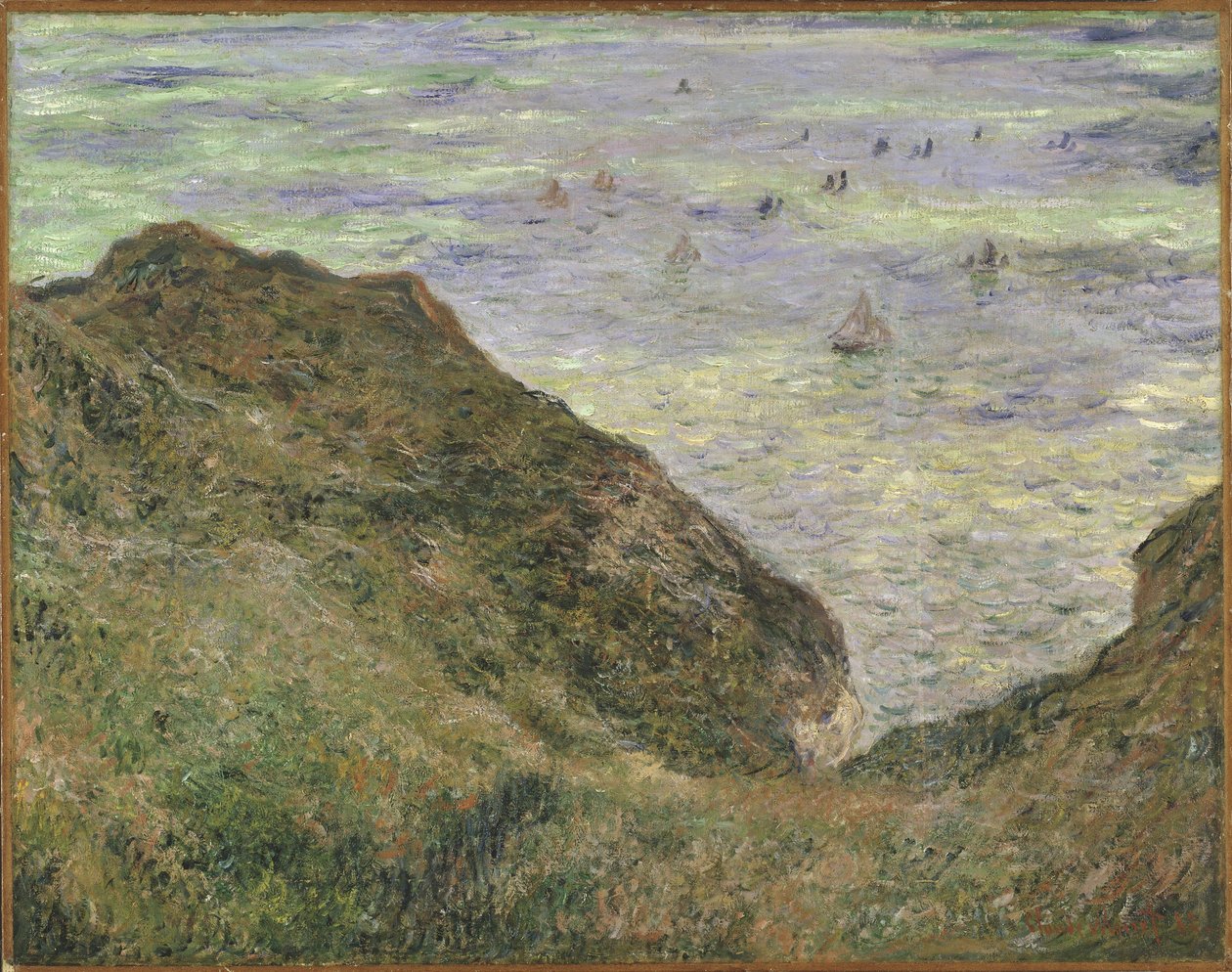 Auf der Klippe bei Pourville von Claude Monet