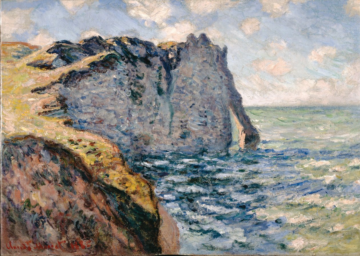 Die Klippe von Aval, Étretat von Claude Monet