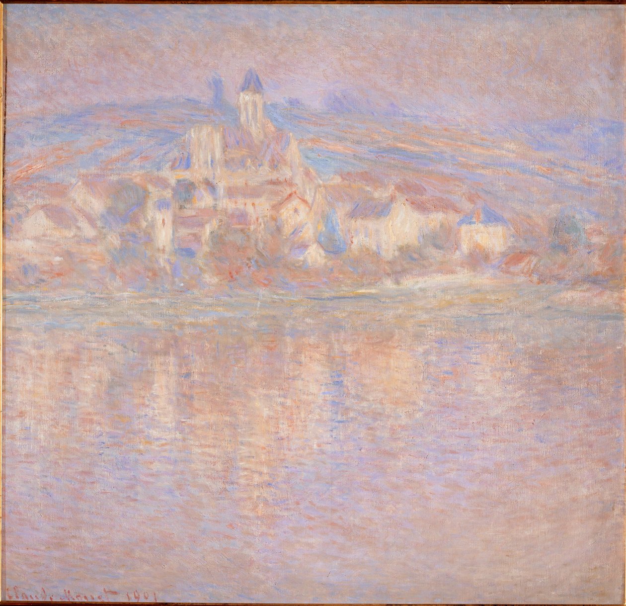 Vétheuil, Sonnenuntergang von Claude Monet
