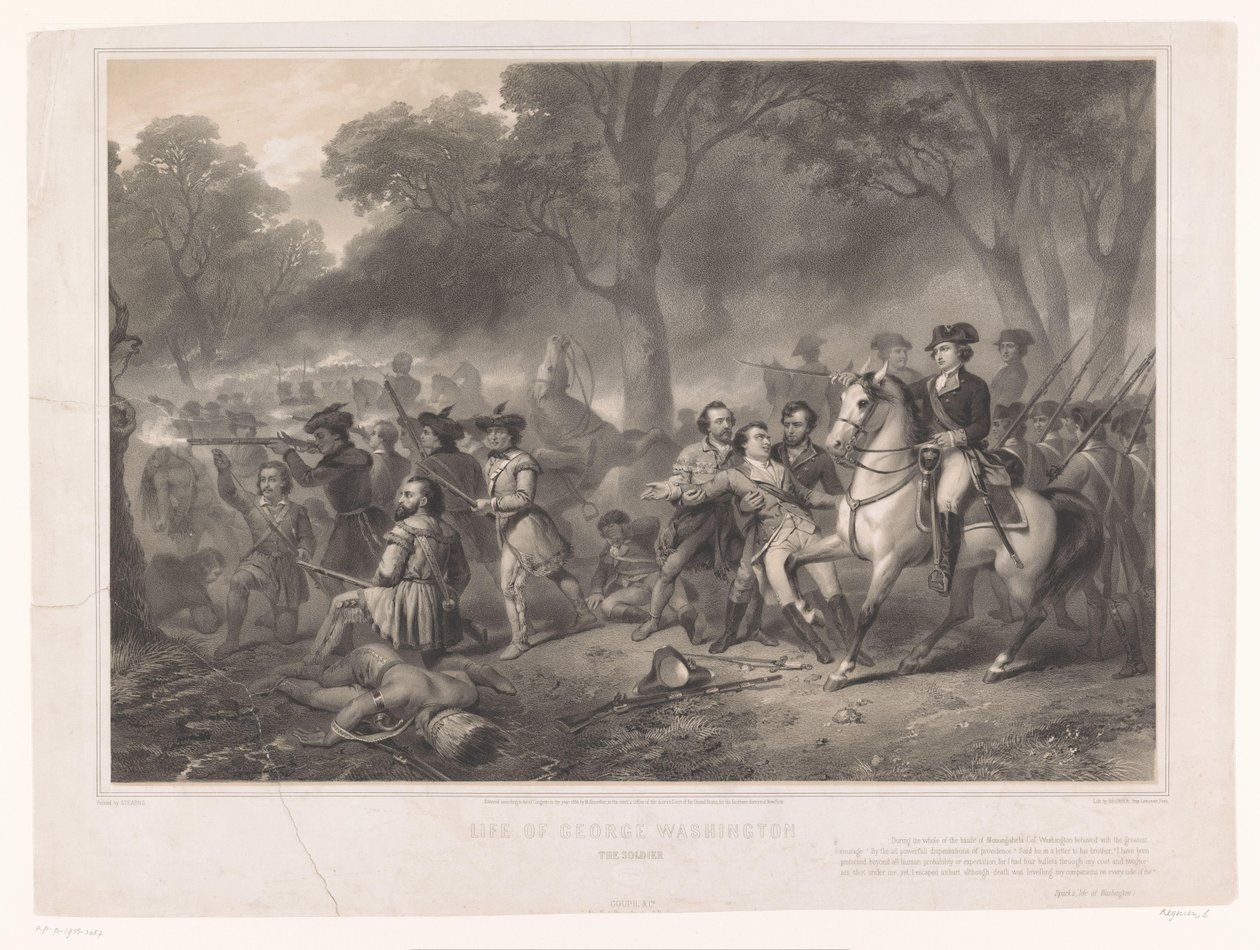 George Washington in der Schlacht bei der Monongahela von Claude Régnier