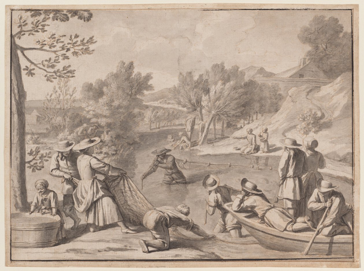 August: Angeln, um 1700 von Claude Simpol