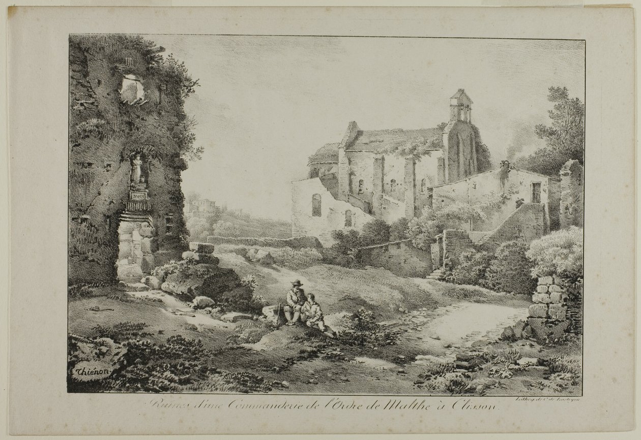 Ruinen des Kommandopostens des Malteserordens, Clisson von Claude Thienon