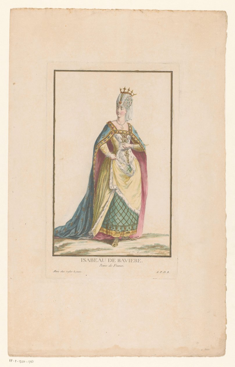 Porträt von Isabella von Bayern, Königin von Frankreich von Clément Pierre Marillier