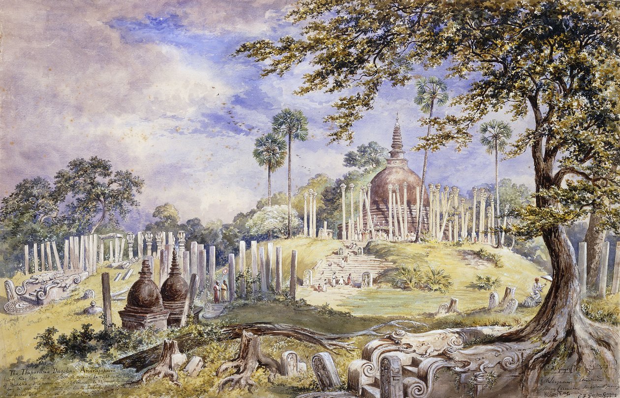 Die Thuparama Dagoba in Anuradhapura, Sri Lanka, 1873 von Constance Frederica Gordon Cumming