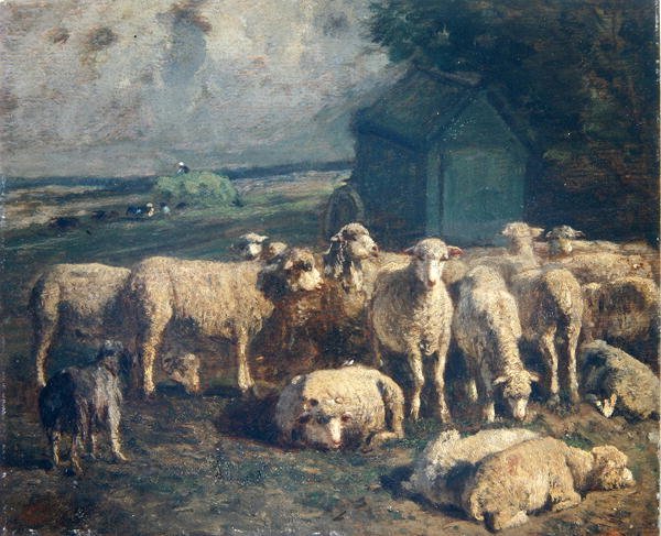 Schafherde von Constant-Emile Troyon