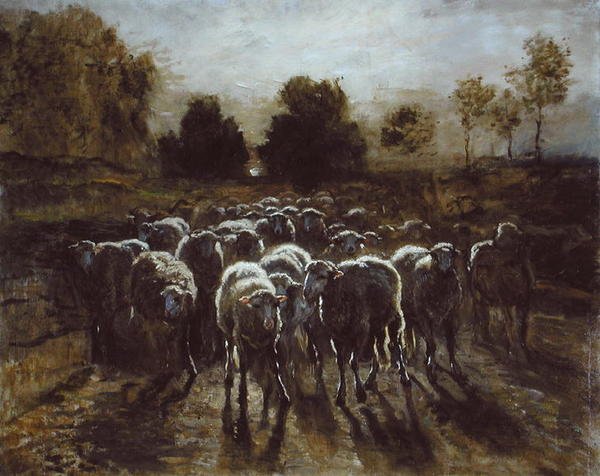 Schafherde oder Die Rückkehr der Herde von Constant Emile Troyon