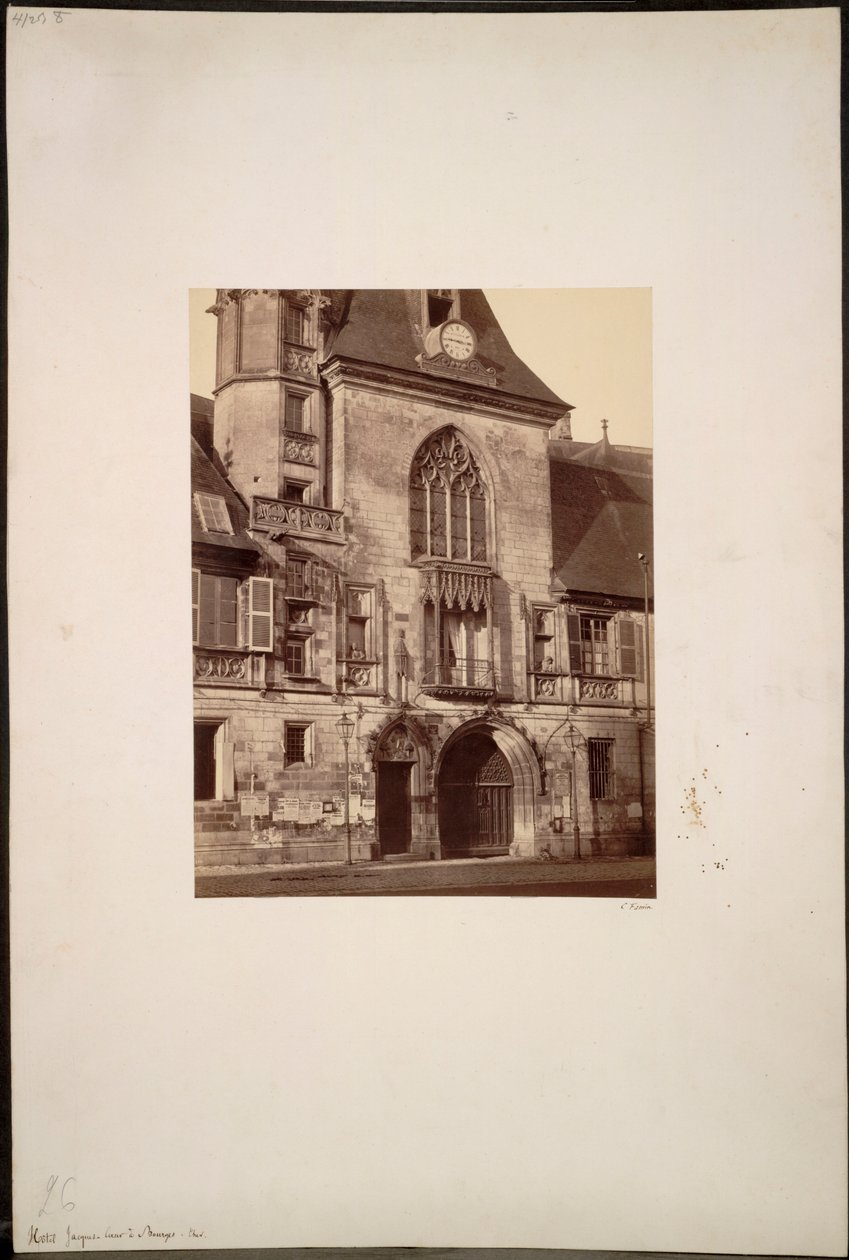 Hotel Jacques Coeur in Bourges, ca. 1865 von Constant Alexandre Famin