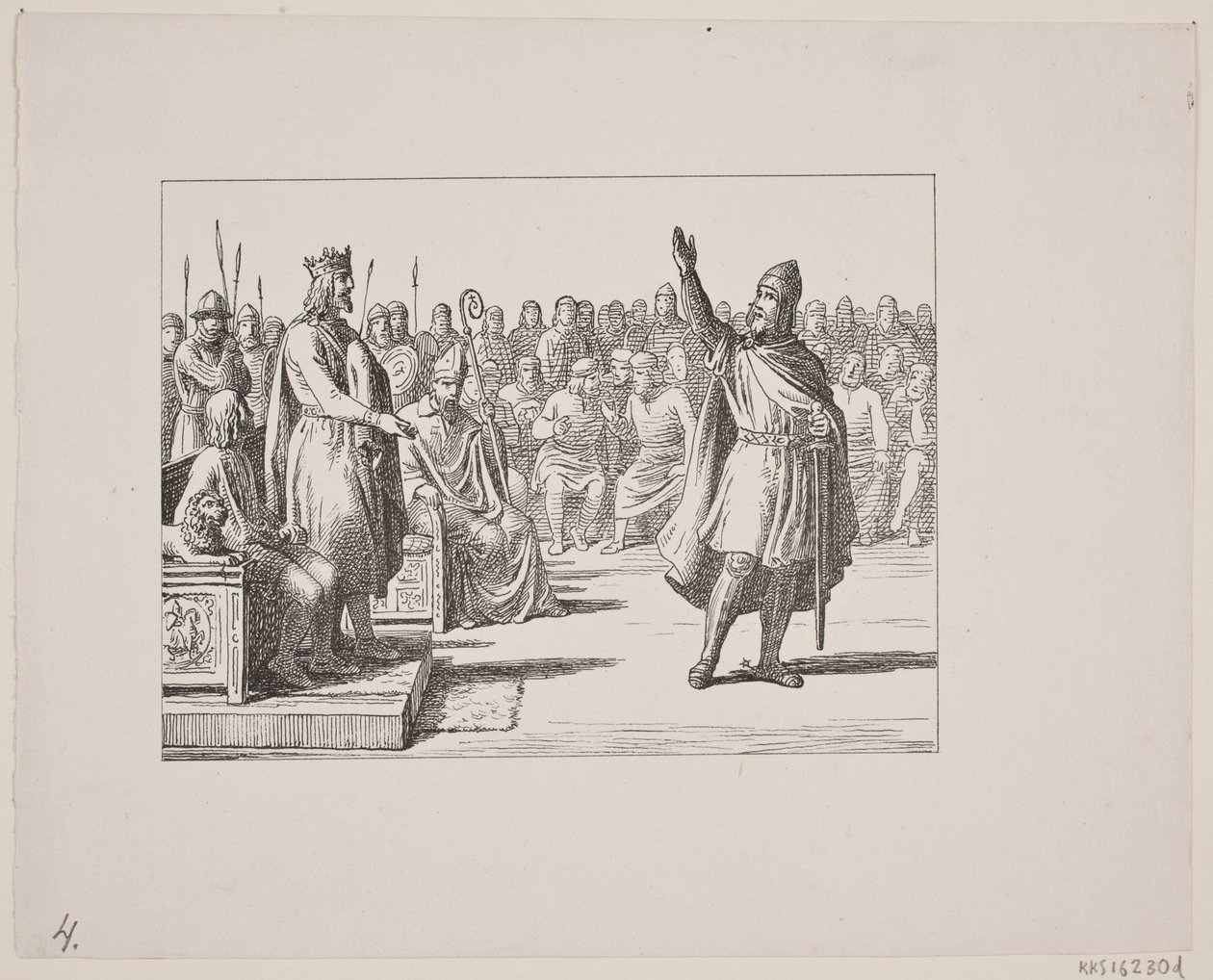 Illustration zu Svend Grundtvig, "Marsk Stig: Dänische Volksweise aus dem 13. Jahrhundert", 1861 von Constantin Hansen
