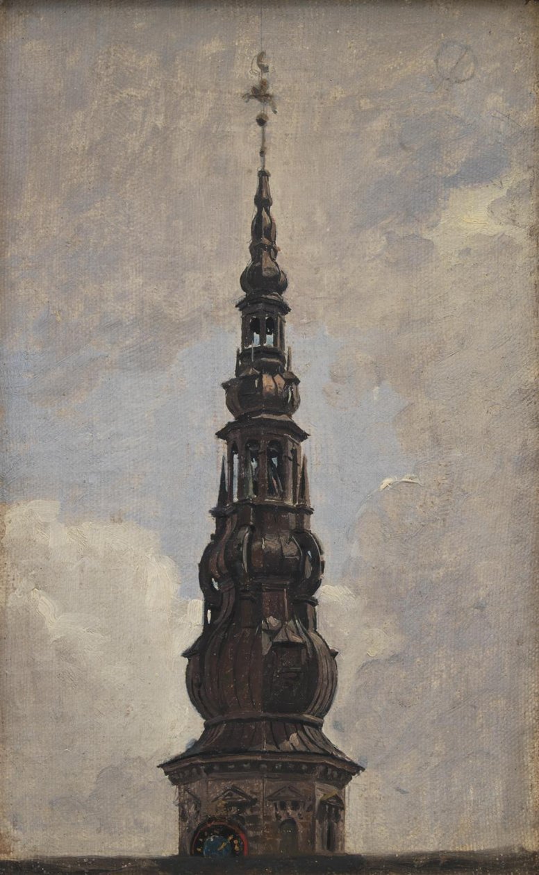 Der große Turm von Schloss Kronborg. Studie von Constantin Hansen