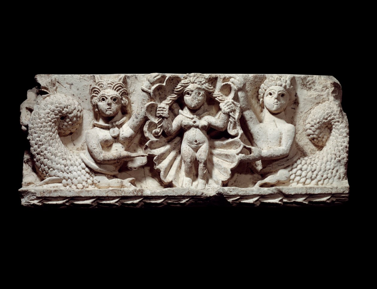 Die Geburt der Venus (Aphrodite). Kalksteinrelief aus Ägypten. 5. Jahrhundert n. Chr. Dim. 0,71x0,29 m. Paris, Louvre Museum von Coptic
