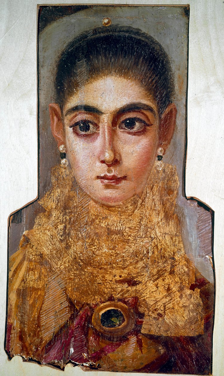 Koptische Kunst: junge Frau genannt „Die Europäerin“ Fayoum (um 160 n. Chr.) Wachsmalerei auf Holz. Paris, Louvre-Museum von Coptic