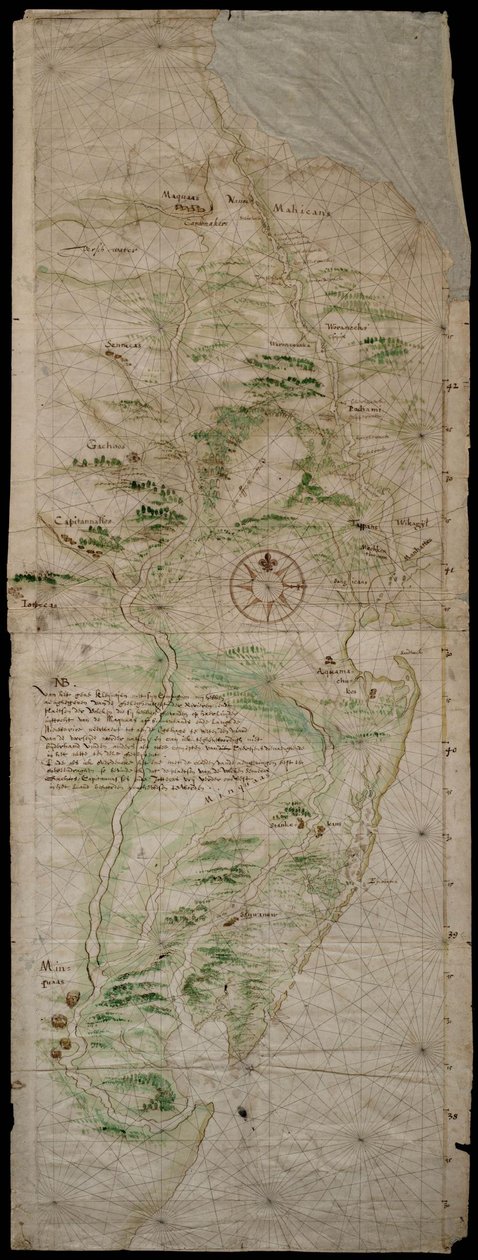 Karte von Nieuw Nederland von Cornelis Hendricx