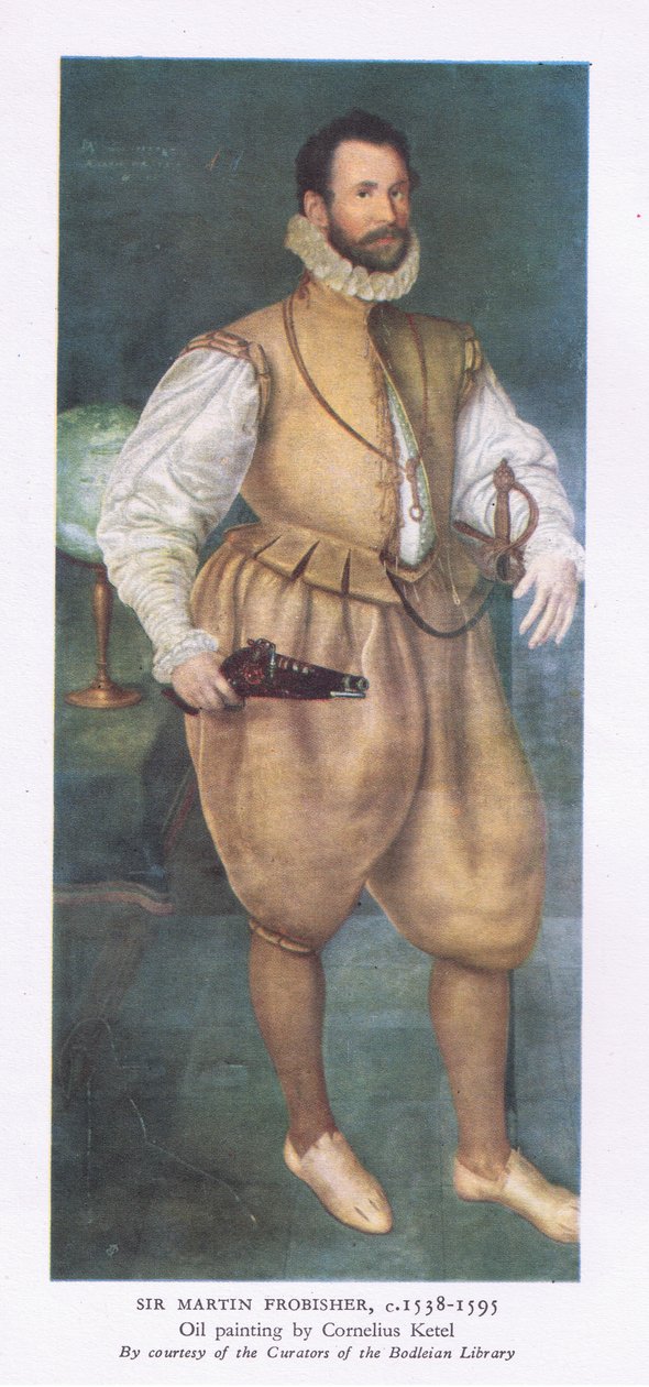 Sir Martin Frobisher (1538-1595), aus British Adventure veröffentlicht von Collins, 1947 von Cornelis Ketel
