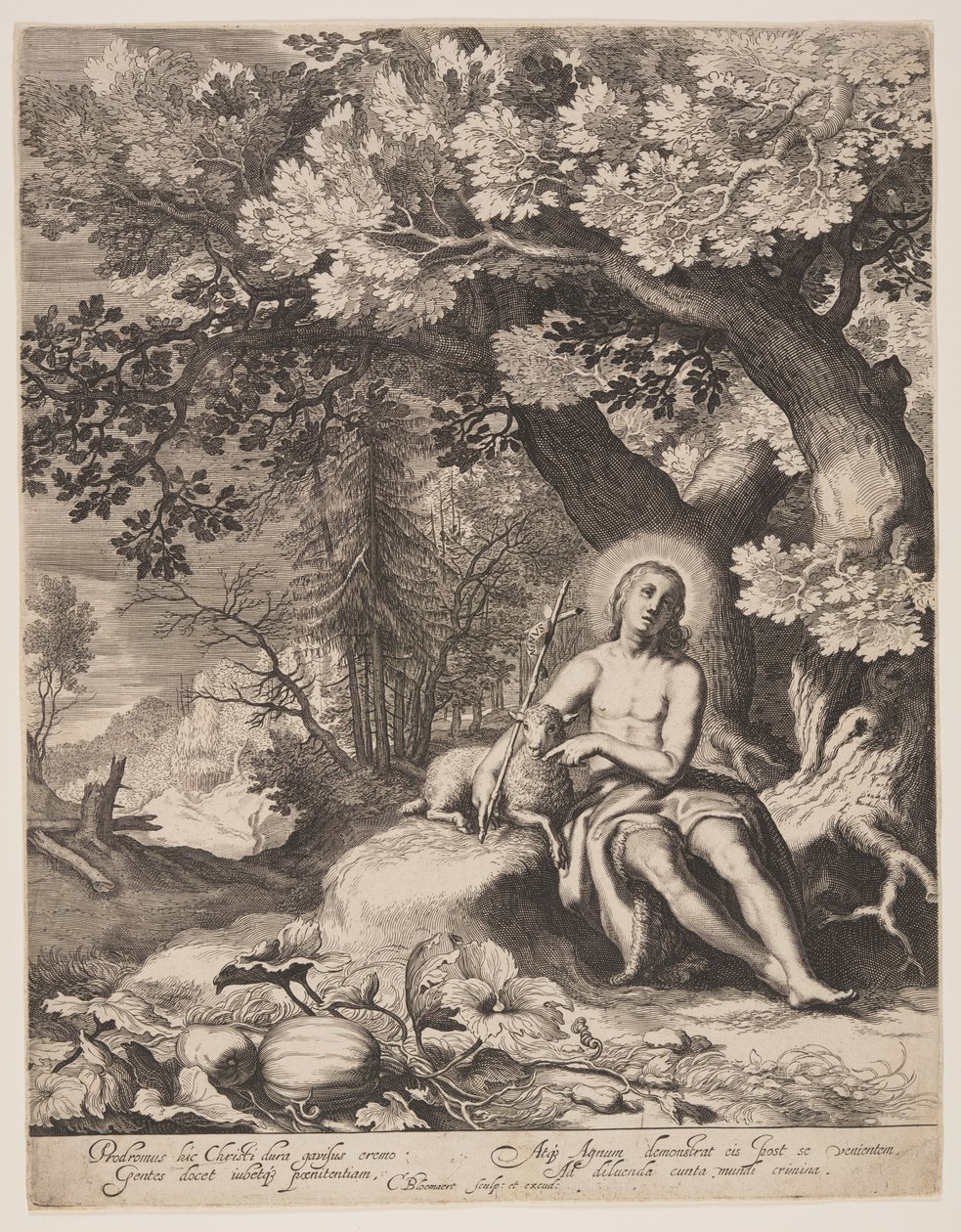Johannes der Täufer in einer Landschaft von Cornelis Bloemaert
