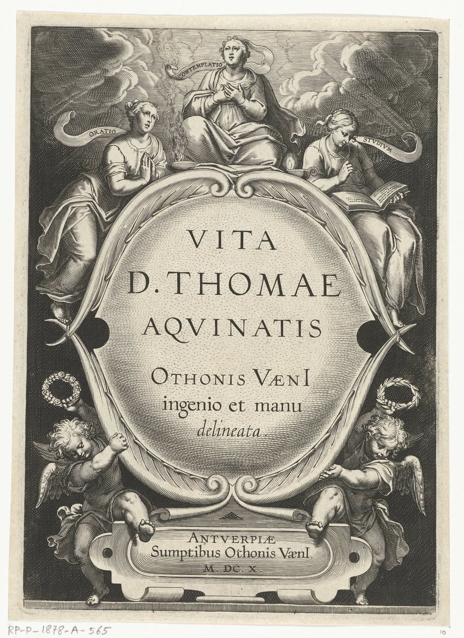 Titelblatt für: Otto van Veen, Vita D. Thomae Aquinatis, Antwerpen, 1610 von Cornelis Boel