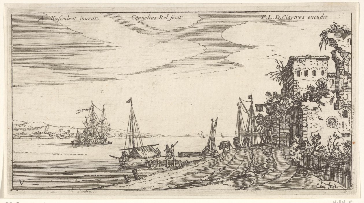 Gasthaus am Hafen (Hafenszenen) von Cornelis Bol