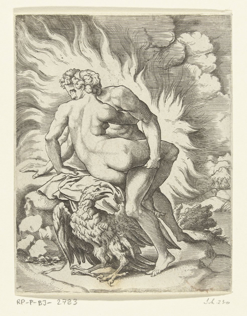 Jupiter und Aegina von Cornelis Bos