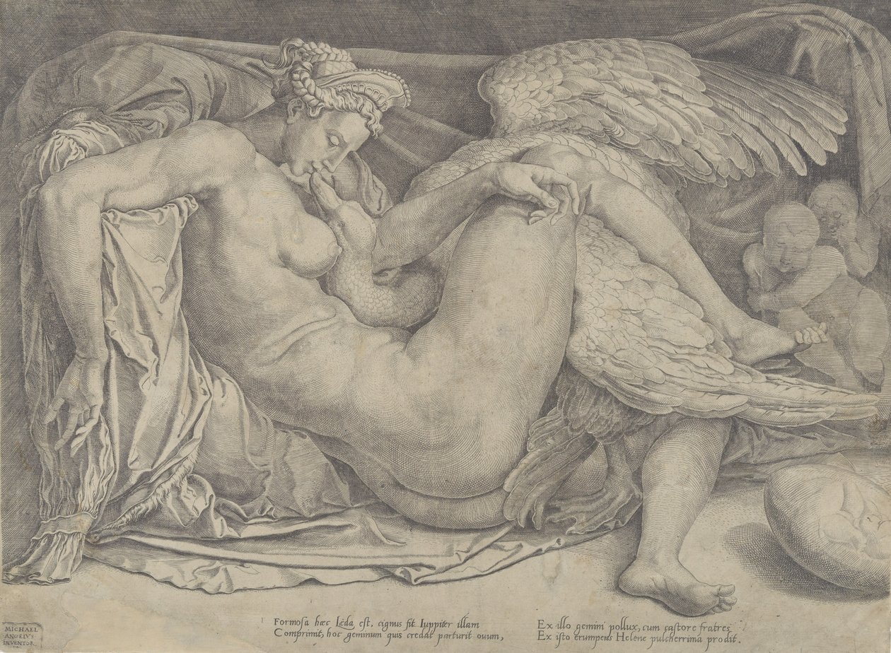 Leda und der Schwan, 1544-66 von Cornelis Bos