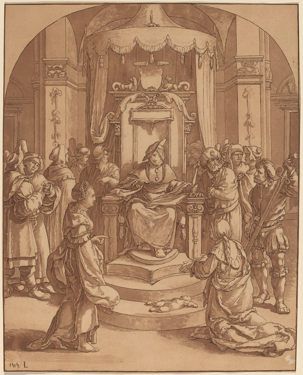 Das Urteil Salomos, 1782 von Cornelis Brouwer