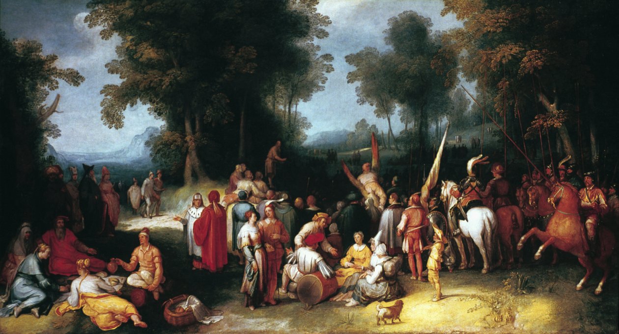 Die Predigt des Heiligen Johannes des Täufers, 1602 von Cornelis Cornelisz van Haarlem