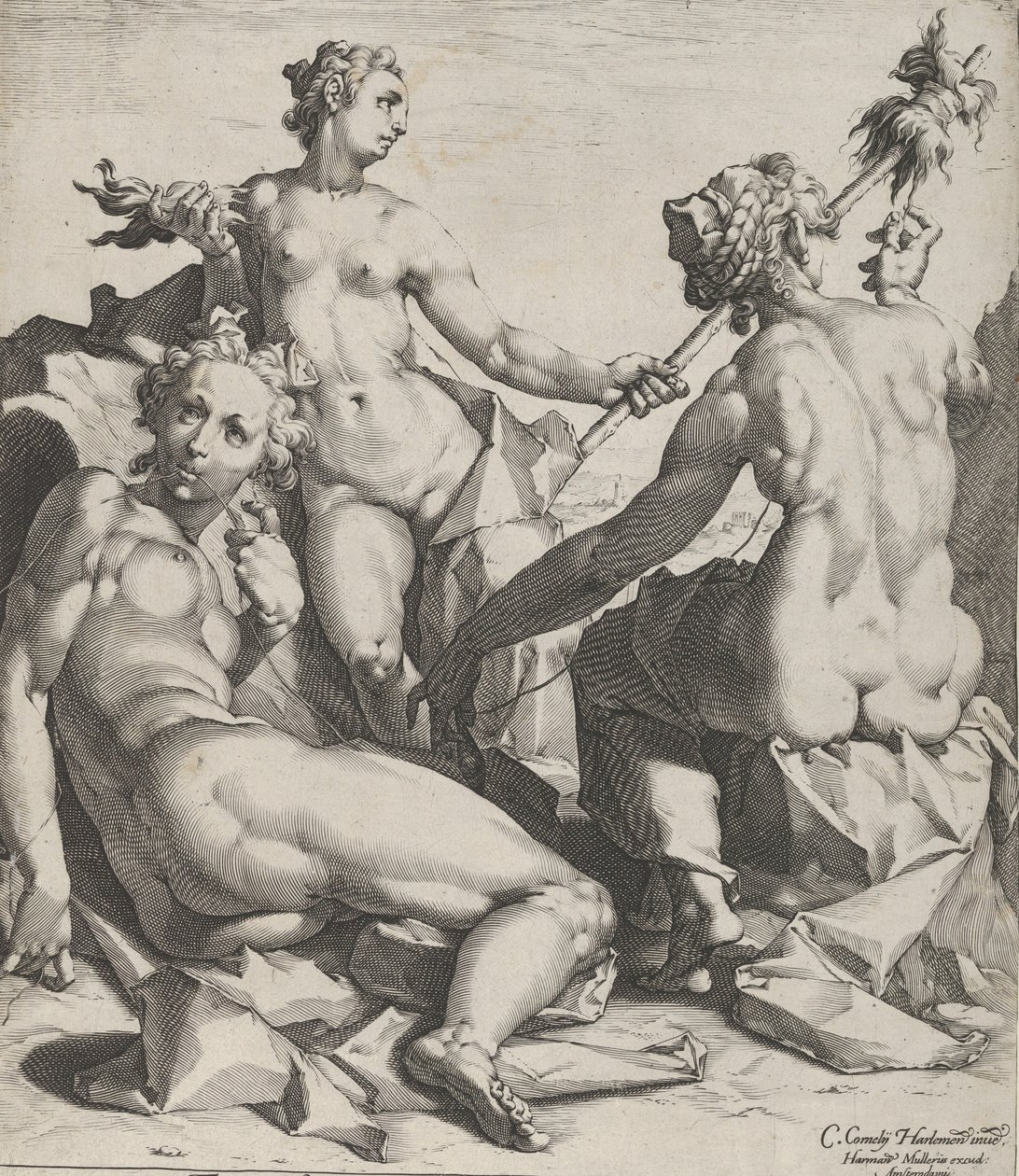 Die drei Schicksalsgöttinnen von Cornelis Cornelisz van Haarlem
