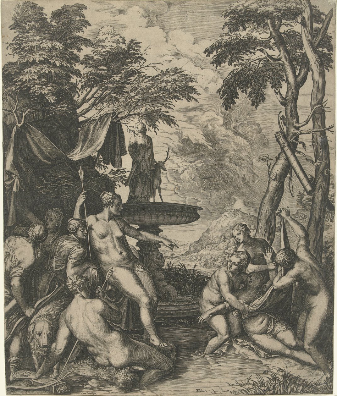 Diana entdeckt die Schwangerschaft von Callisto von Cornelis Cort