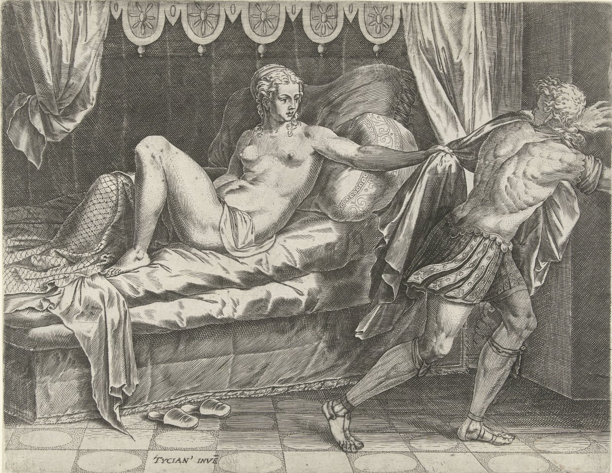 Joseph und die Frau von Potifar von Cornelis Cort