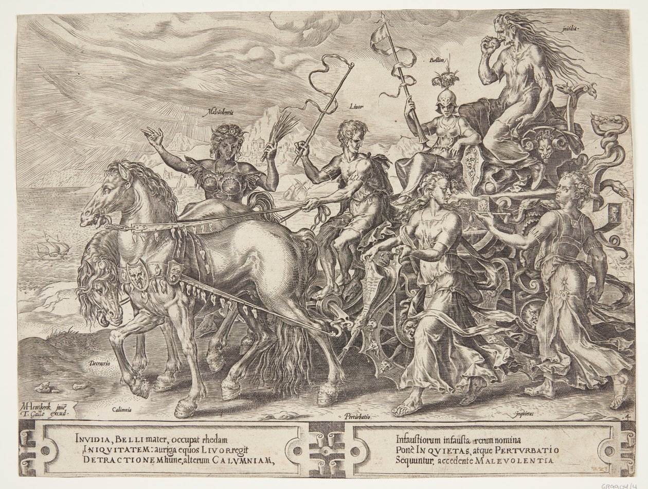 Der Triumph des Neids von Cornelis Cort