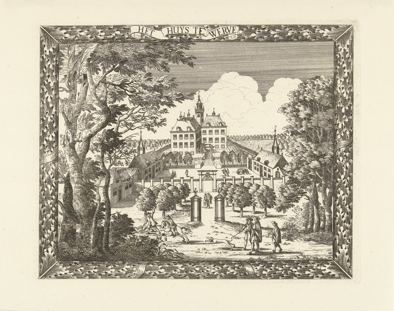Ansicht von Huis te Werve in Voorburg von Cornelis Elandts