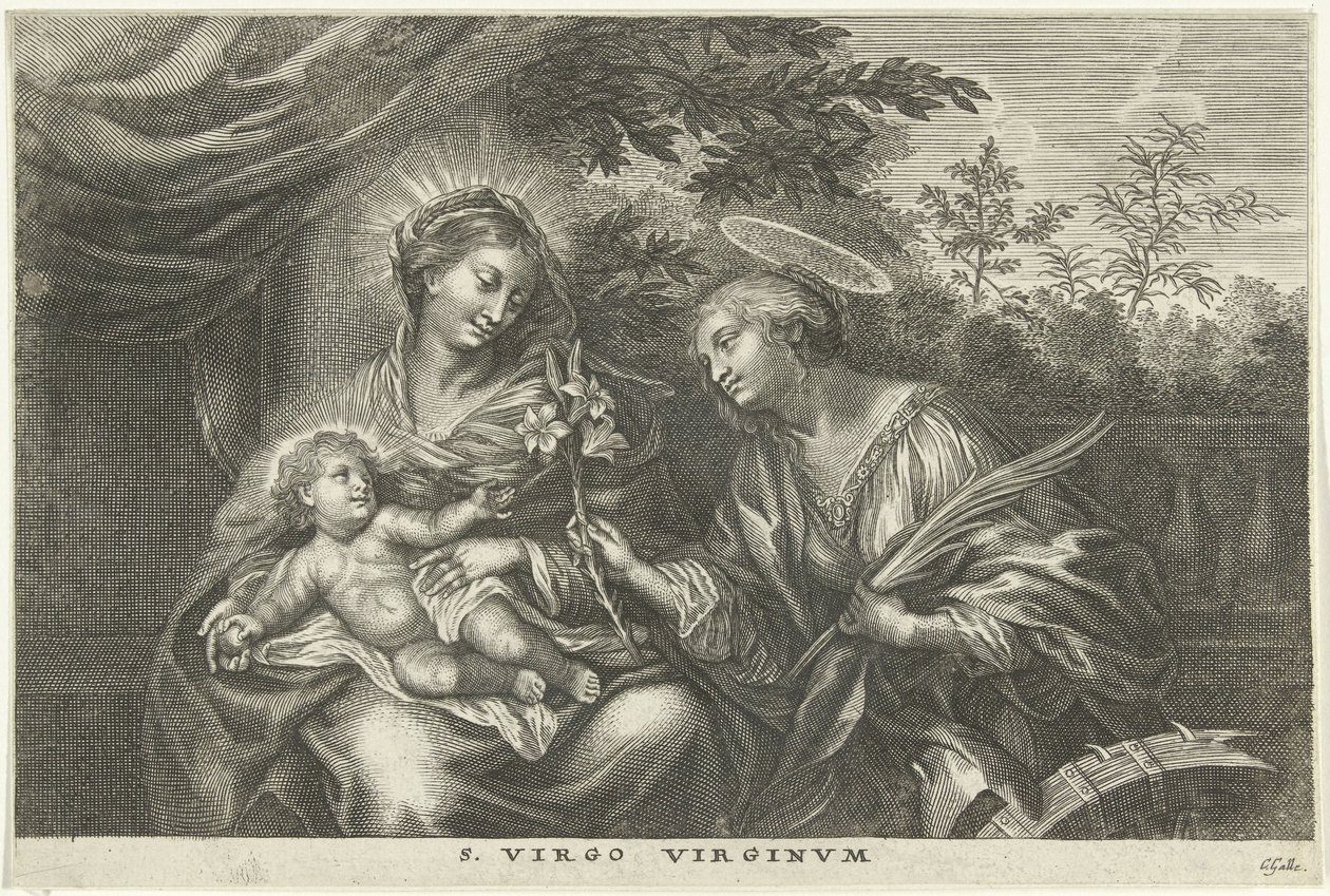 Maria mit Kind und die Heilige Katharina von Alexandrien von Cornelis Galle (I)