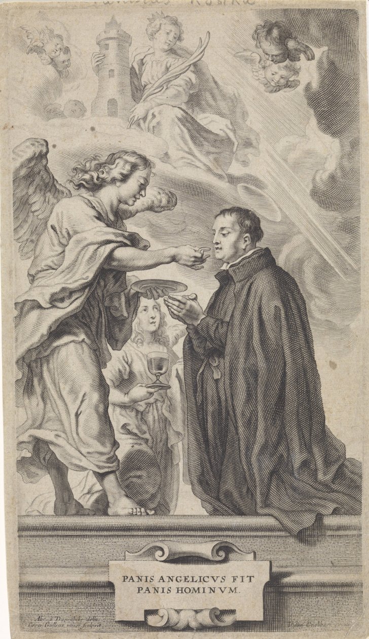 Kommunion des Hl. Stanislaus Kostka (?) bei einem Engel von Cornelis Galle (II)