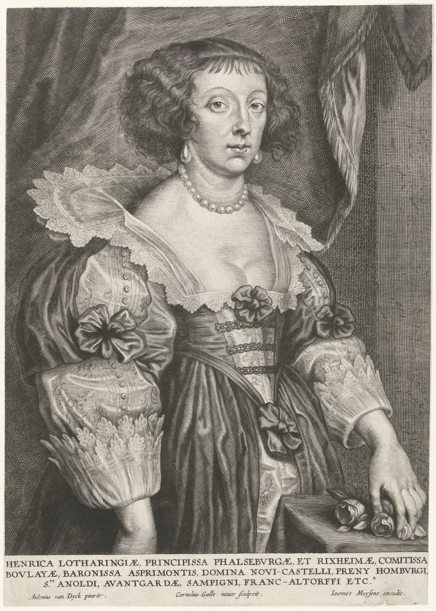 Porträt von Henriette von Lothringen von Cornelis Galle (II)