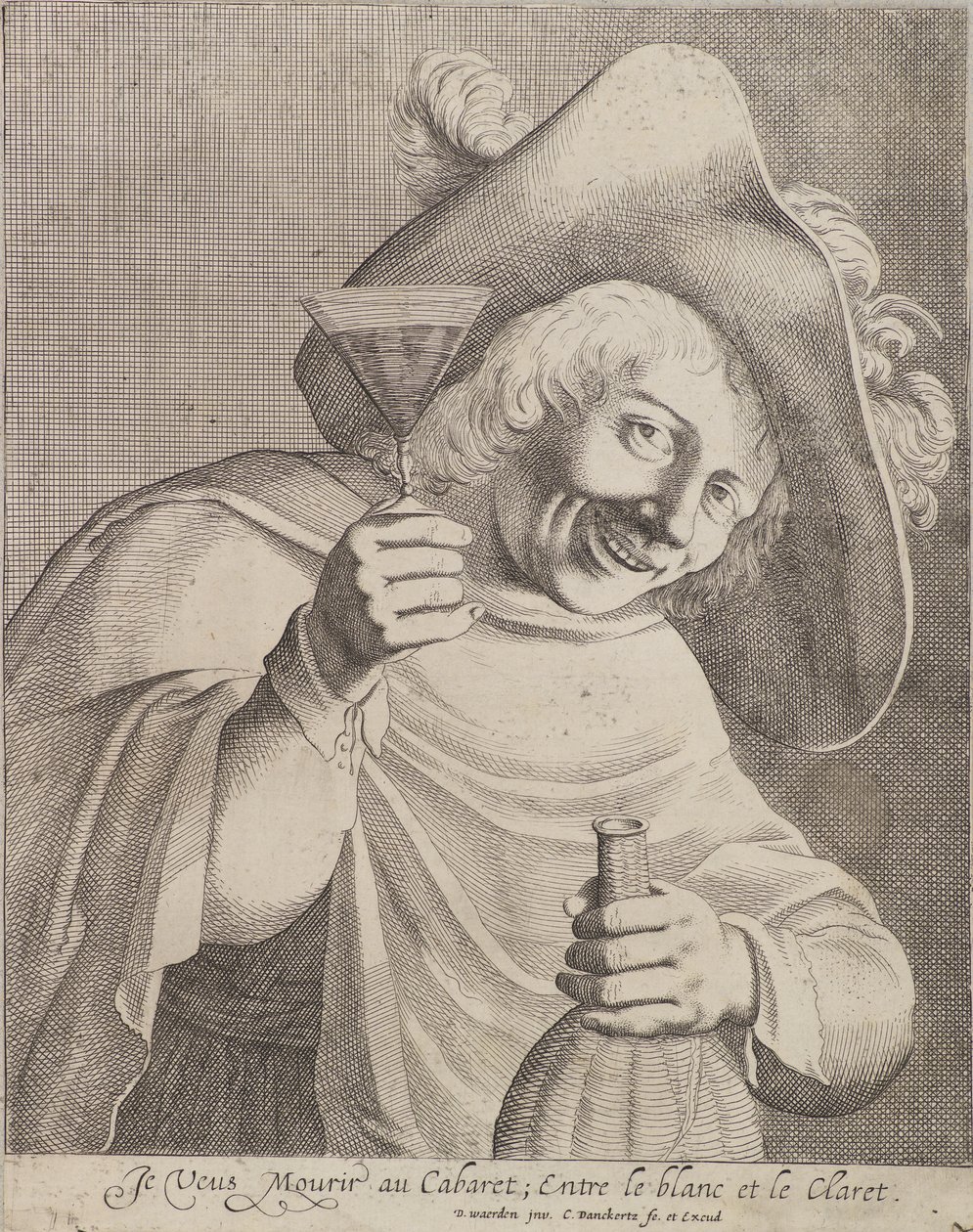 Mann mit einem Glas von Cornelis I Danckerts